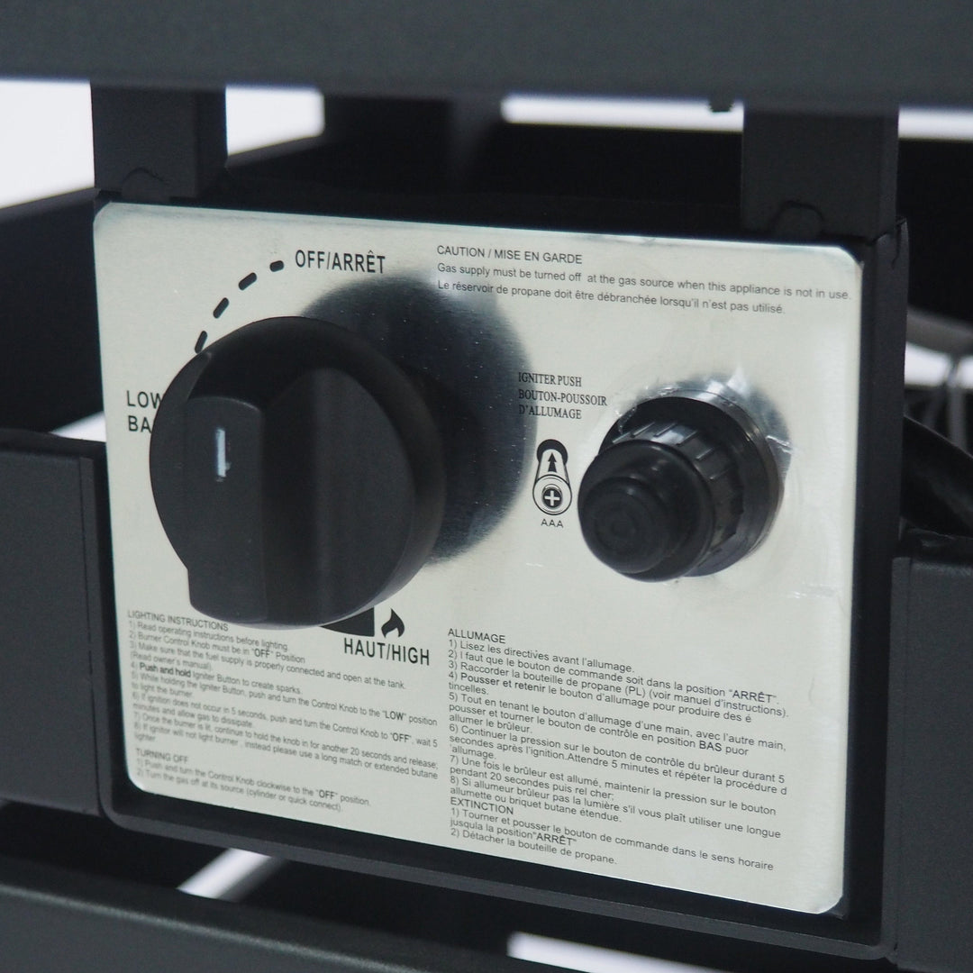 Rectangular Iron Fire Pit - 30,000 BTU - Tank Cover Inside