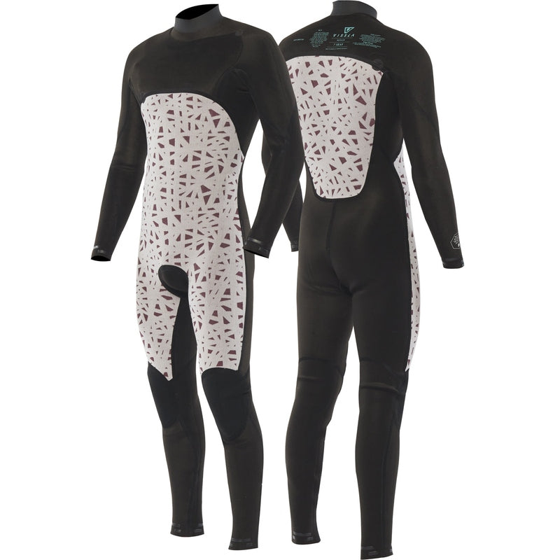 7 Seas 3-2 Full Chest Zip Wetsuit - Black with Jade Logos