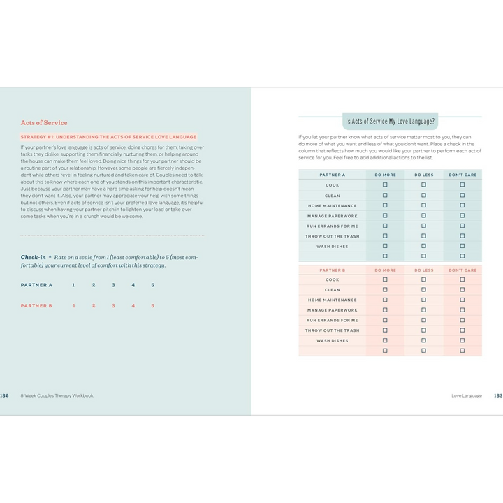 8-Week Couples Therapy Workbook: Essential Strategies to Connect, Improve Communication, and Strengthen Your Relationship Spiral Bound