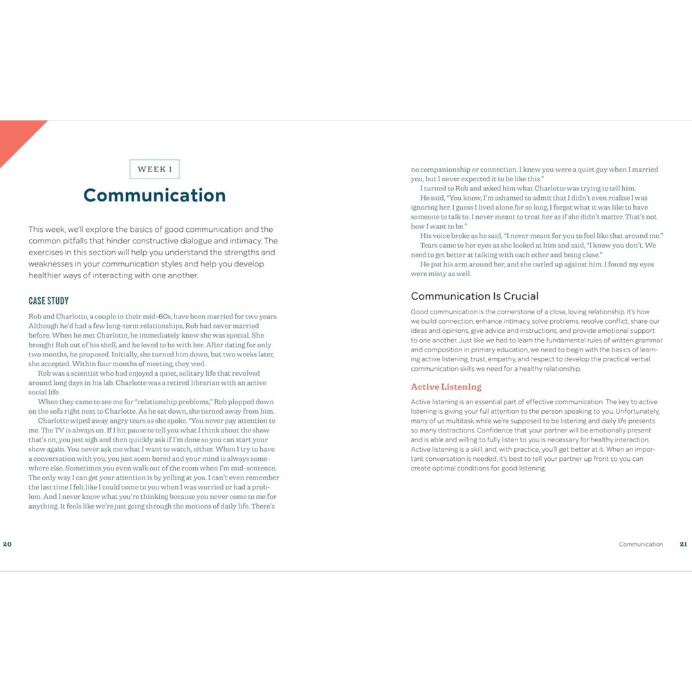 8-Week Couples Therapy Workbook: Essential Strategies to Connect, Improve Communication, and Strengthen Your Relationship Spiral Bound