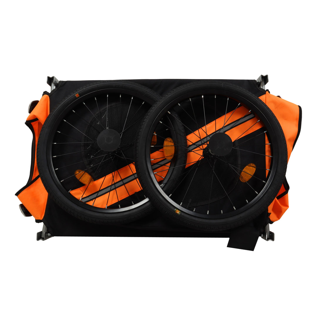 Large Folding Bike Trailer for Dogs – 66LB Capacity All-Terrain Pet Carrier