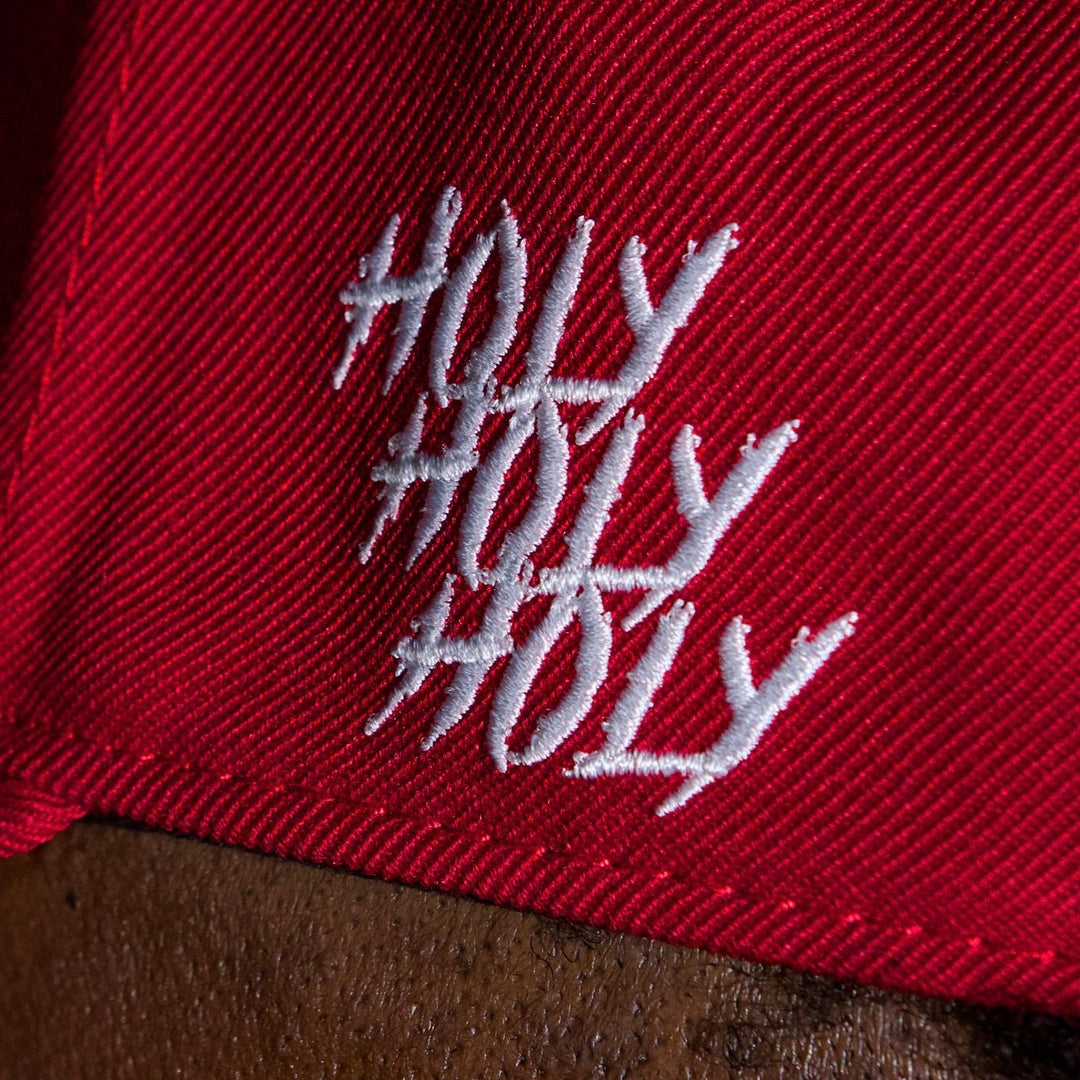 ‘7’ Premium Wool Blend SnapBack - Red/White