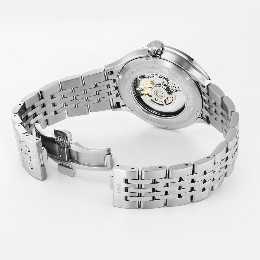 Roamer Competence Skeleton IV Watch with Black Dial