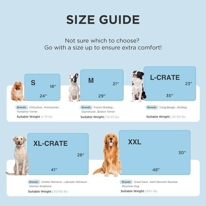 Bedsure Dog Cooling Mat – Washable Summer Crate Pad for Large Dogs Up to 50 lbs , Non-Slip, Portable, QMAX>0.5 Cooling Tech