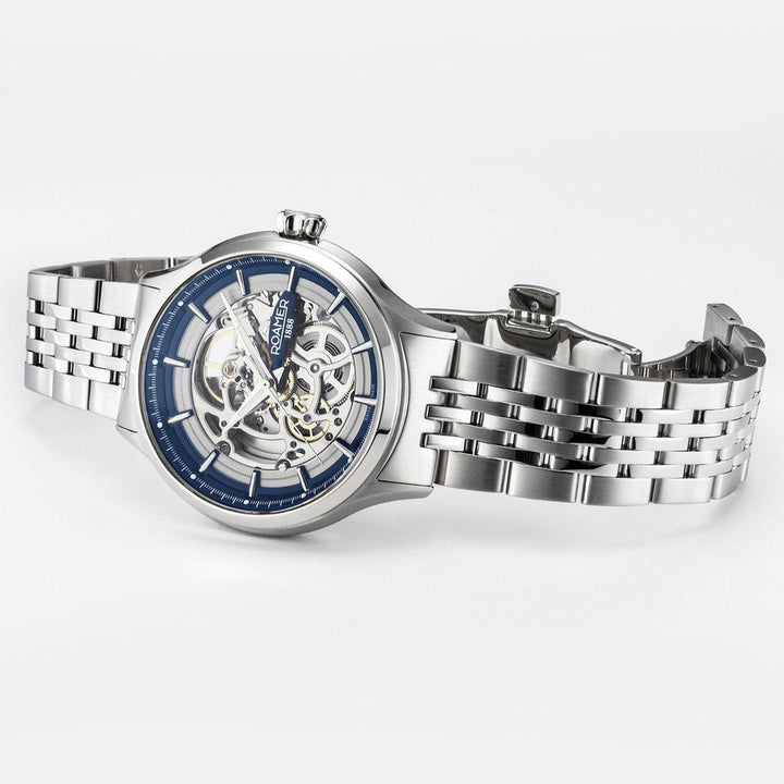 Roamer Competence Skeleton IV Watch with Black Dial