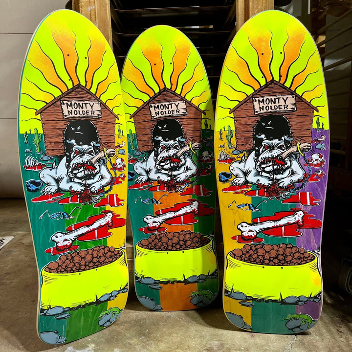 BBC Monty Nolder Bulldog #2 ONE OF A KIND Deck 10.25”x31” HAND-PAINTED 1 of 1