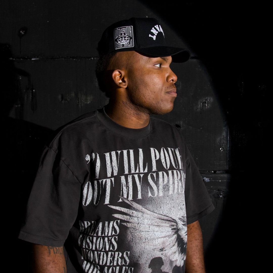 ‘SERVANT’ Premium Wool Blend SnapBack - Black/White