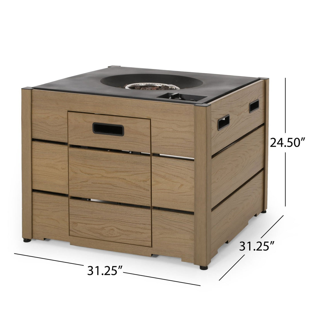 Outdoor Square Propane Fire Pit for Stylish Gatherings