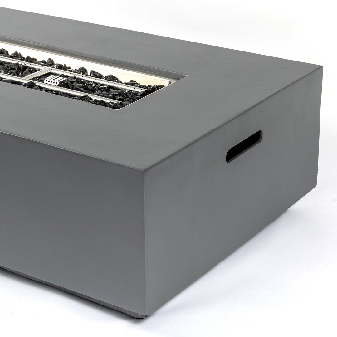 Volon Modern Rectangular Fire Pit Table