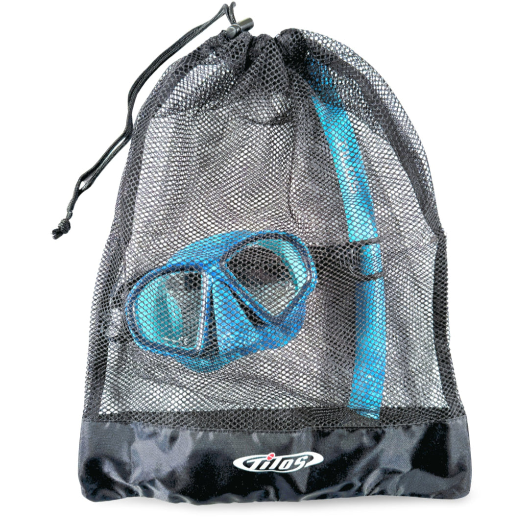 Snorkel Mesh Bag for Gear Storage with Tilos Logo