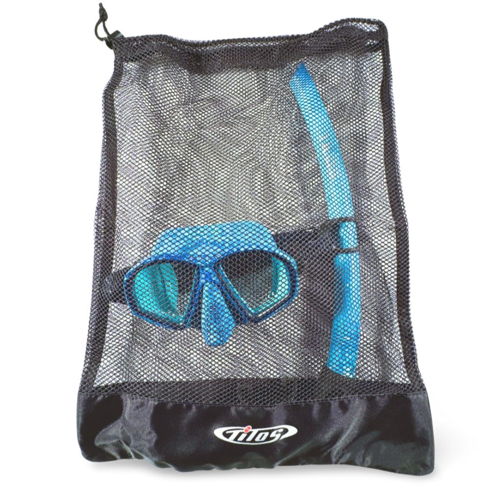 Snorkel Mesh Bag for Gear Storage with Tilos Logo