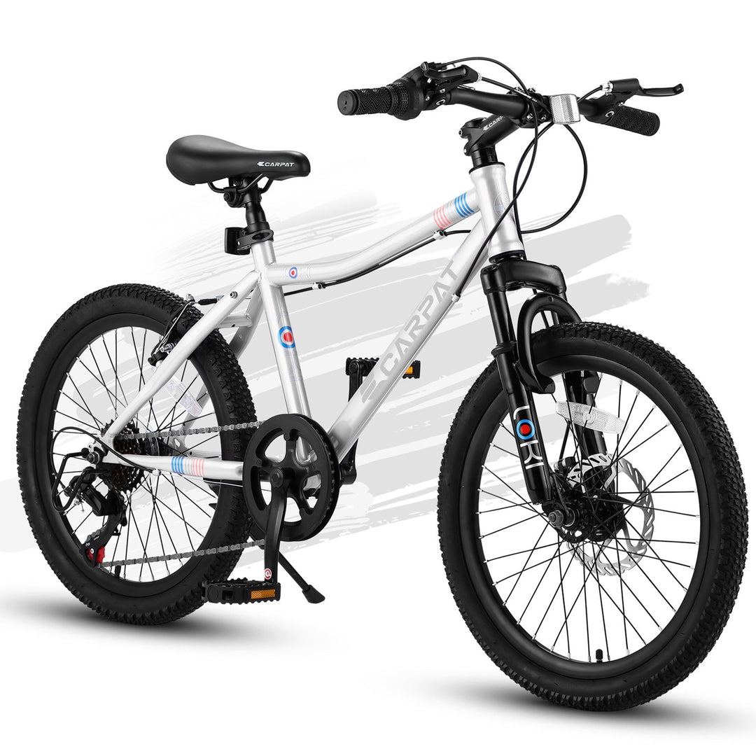 20 Inch Kids Mountain Bike, 7-Speed with Front Suspension