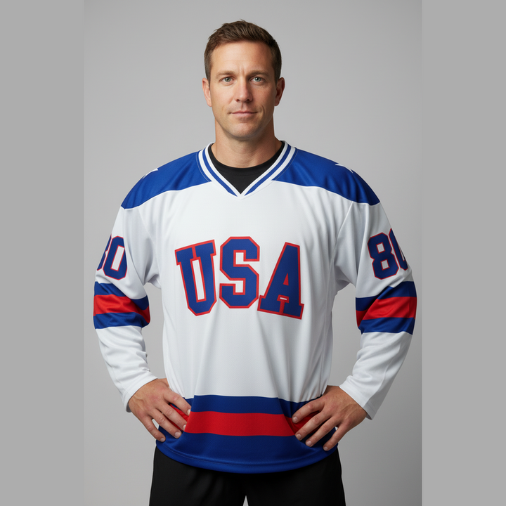 USA Hockey Miracle on Ice 1980 Jersey with Reversible Design