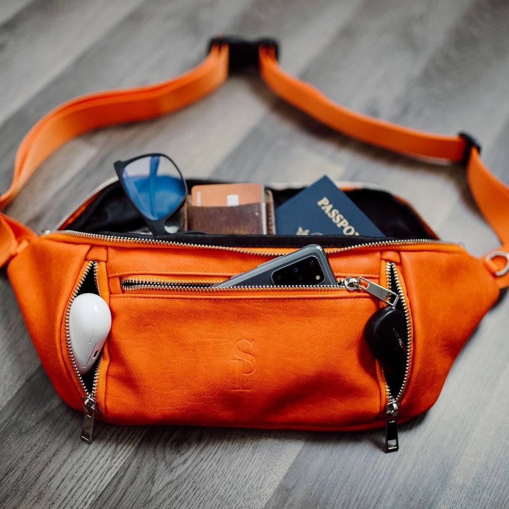 Sole Premise Orange Cross Sling Bag