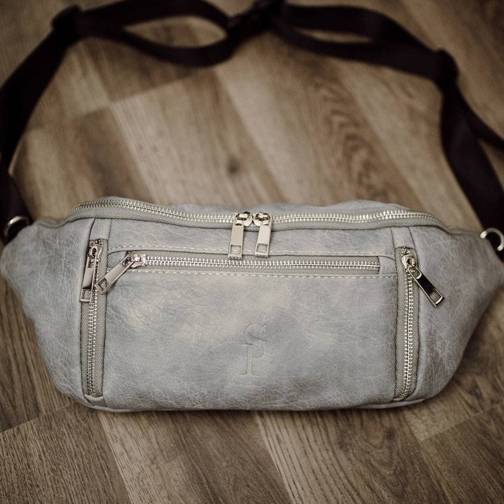 Sole Premise Grey Luciano Leather Sling Bag