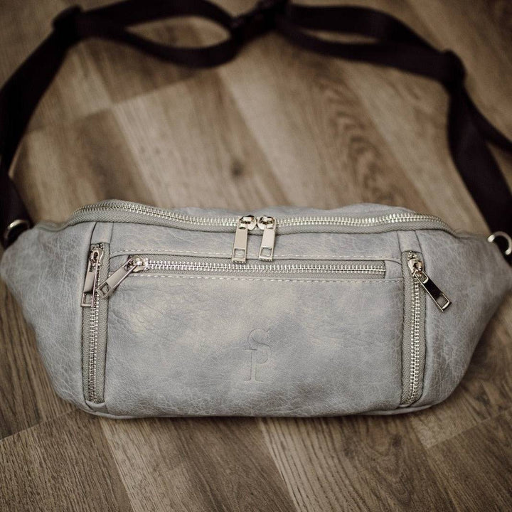 Sole Premise Grey Luciano Leather Sling Bag