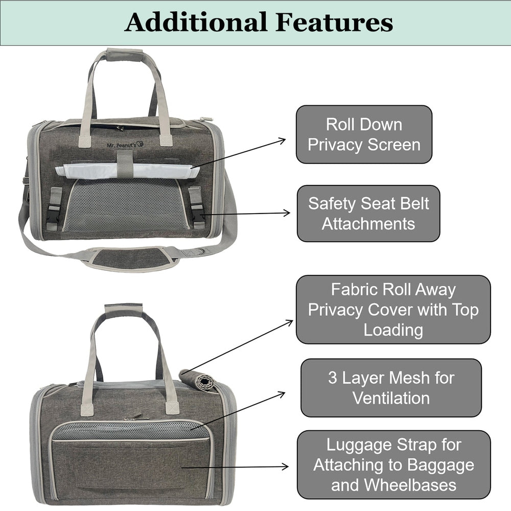 Mr. Peanut's Gold Series Big Apple XL Size Airline Compliant Expandable Pet Carrier