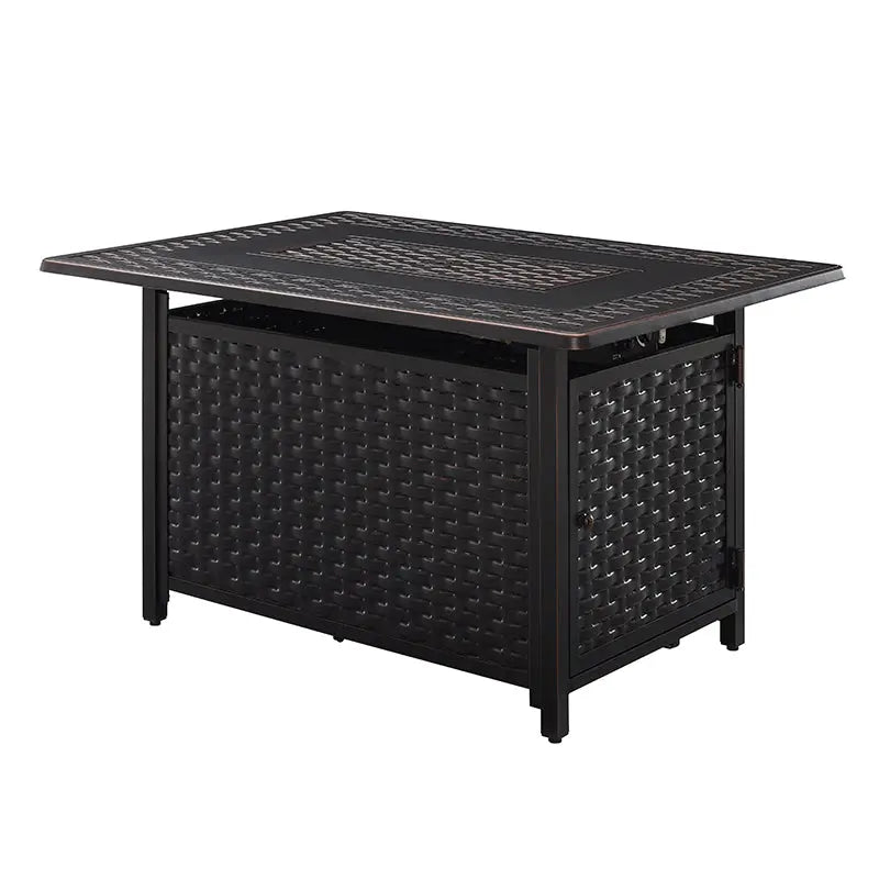 Albany 44" Rectangular Aluminum Gas Fire Pit Table