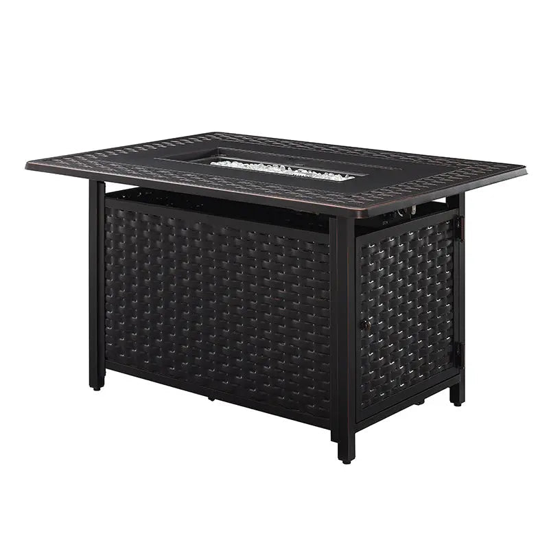 Albany 44" Rectangular Aluminum Gas Fire Pit Table