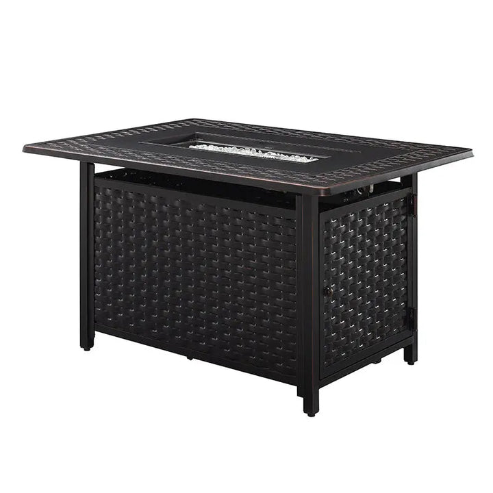 Albany 44" Rectangular Aluminum Gas Fire Pit Table