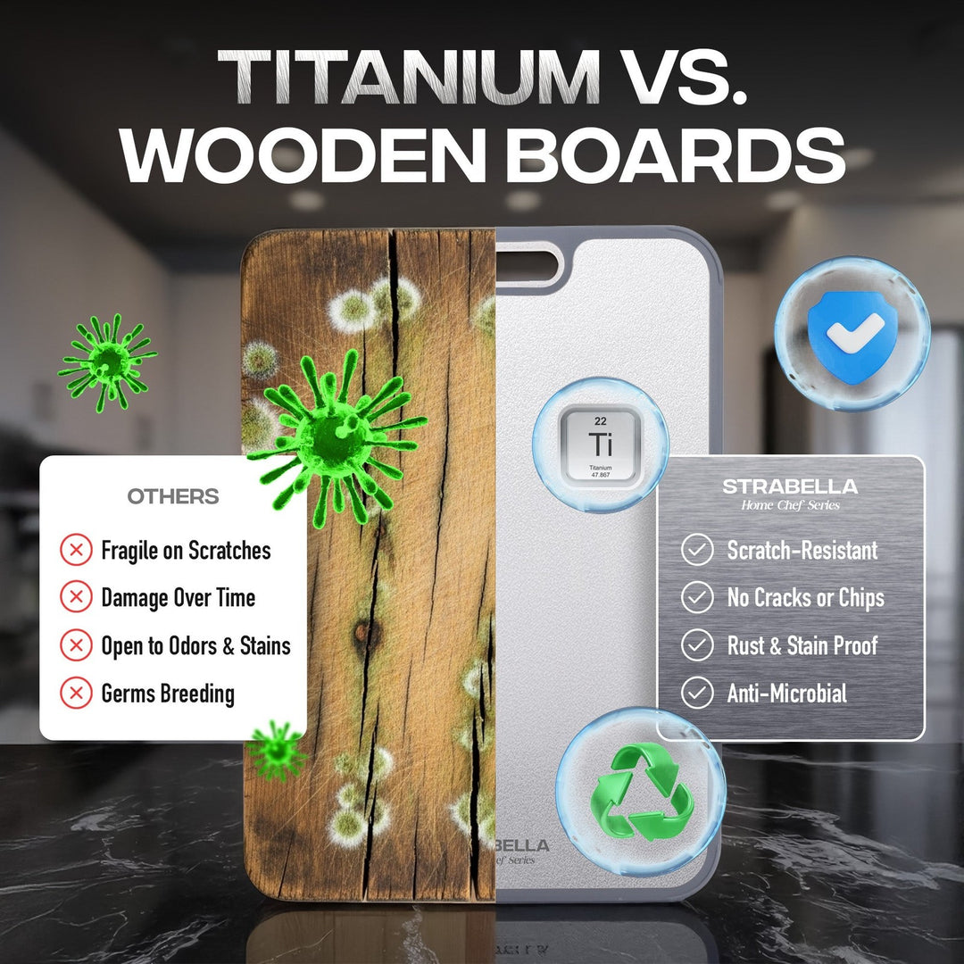 Titanium Cutting Board – Durable, Antibacterial Gift Set