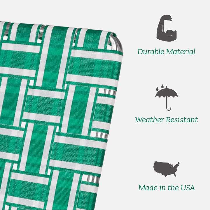 Lawn Chair USA Tan Stripe Magnum Lawn Chair