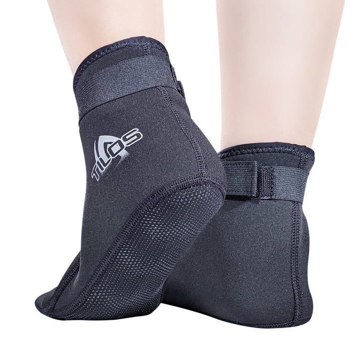 2mm Mid-High Top Socks for Watersports with Velcro Straps