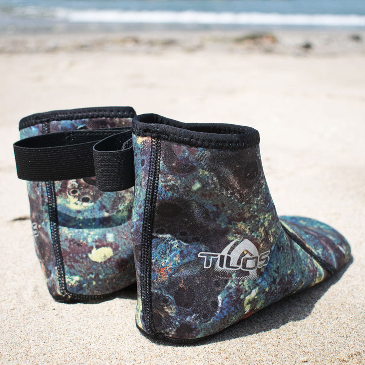 2mm Mid-High Top Socks for Watersports with Velcro Straps