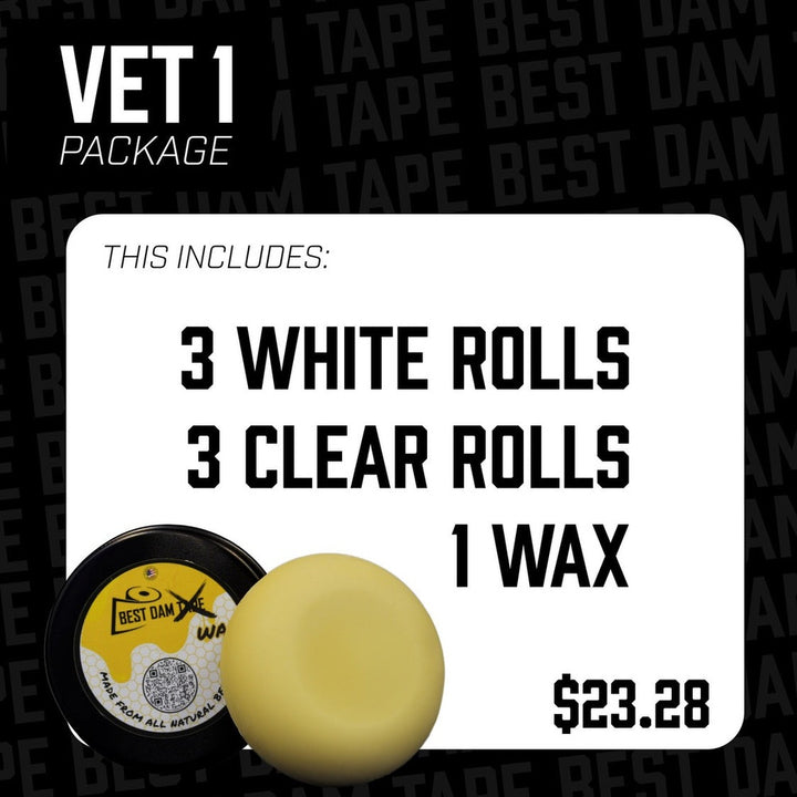 Vet 1 Bundle White tape solution for athletes