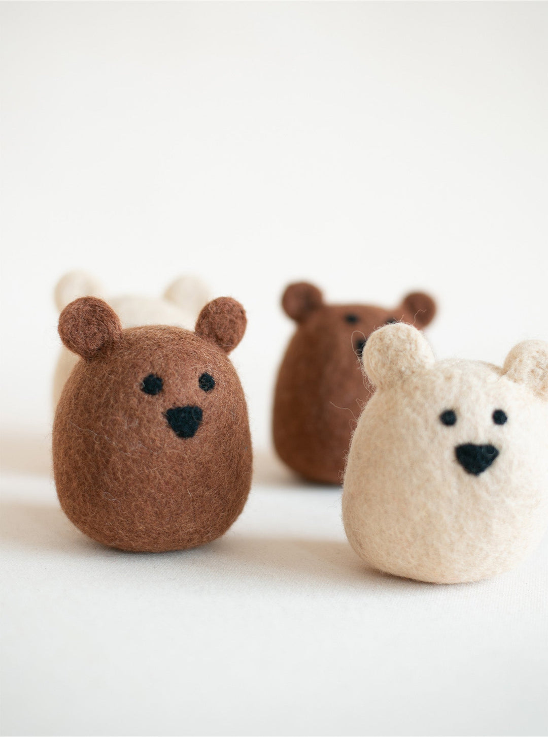 Natural Polar Bear Wool Dog Toy for Small Pups