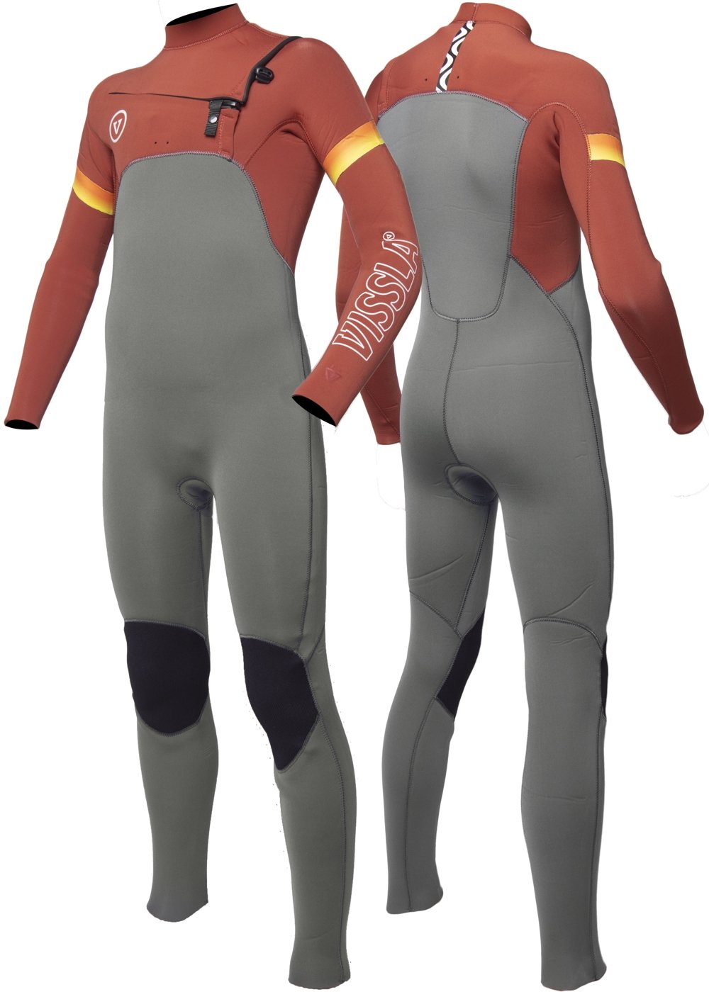 Boys Full Chest Zip Wetsuit for Cold Water Surfing