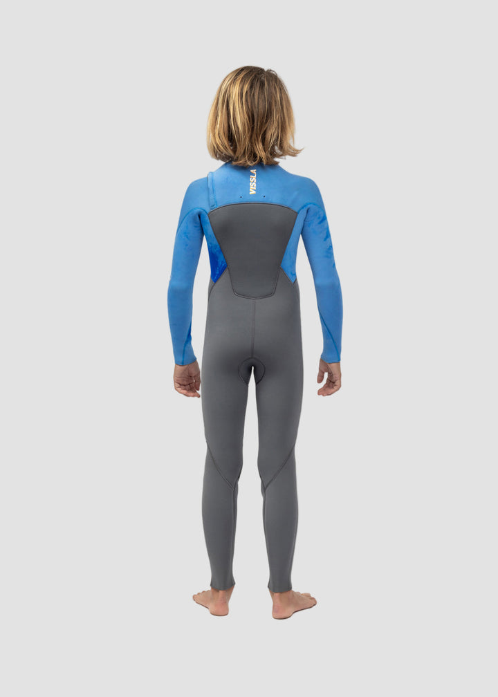 Boys Full Chest Zip Wetsuit for Cold Water Surfing