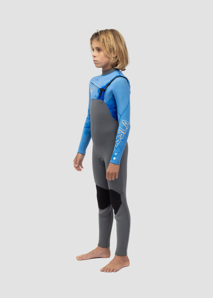 Boys Full Chest Zip Wetsuit for Cold Water Surfing