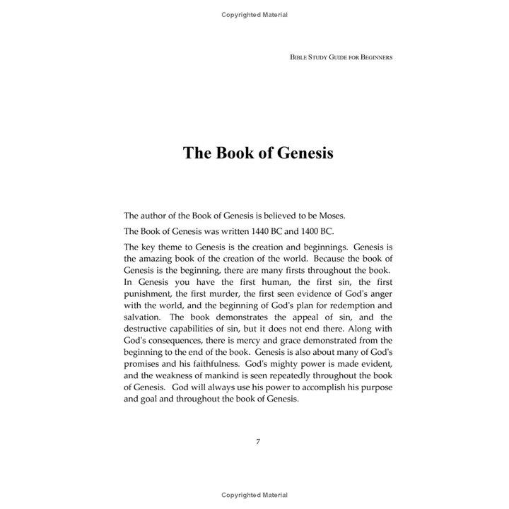 Bible Study Guide for Beginners Spiral Bound