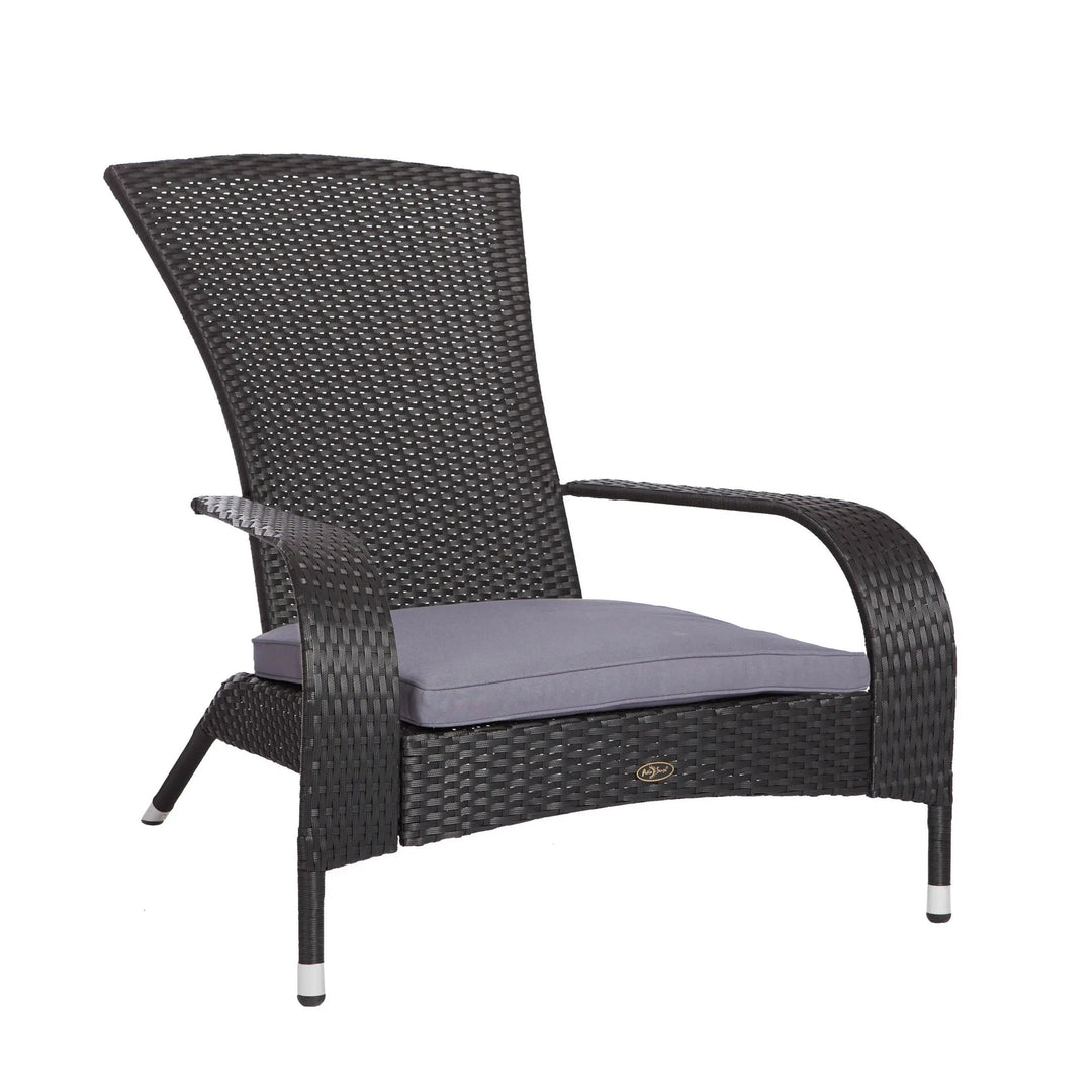 Black Coconino Wicker Chair for Outdoor Comfort