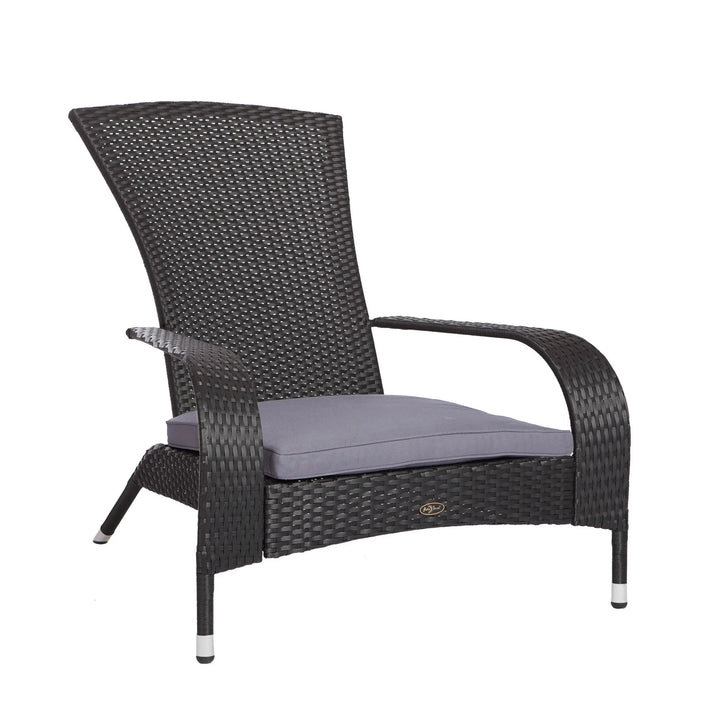Black Coconino Wicker Chair for Outdoor Comfort
