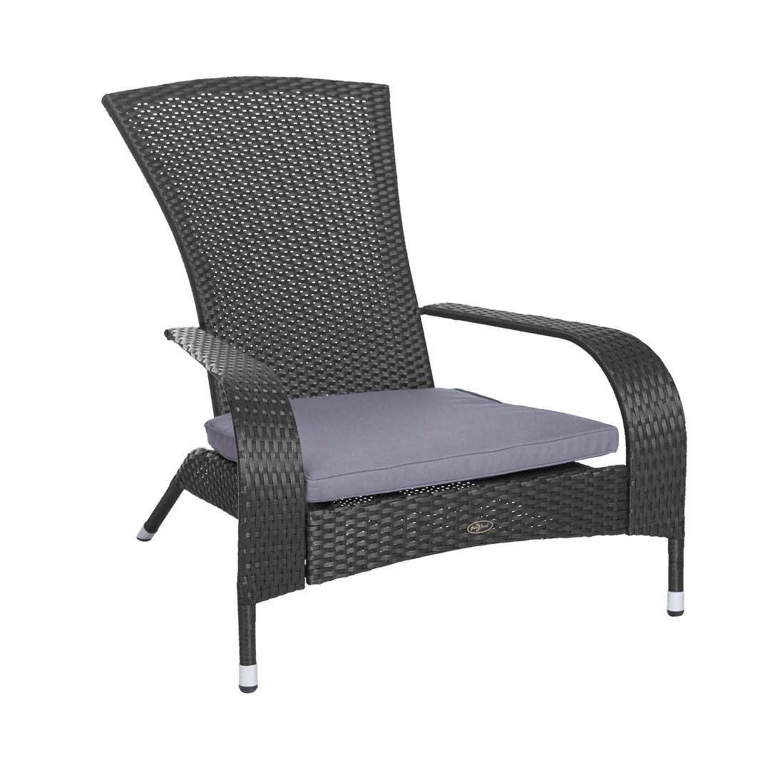 Black Coconino Wicker Chair for Outdoor Comfort