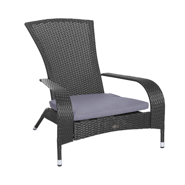 Black Coconino Wicker Chair for Outdoor Comfort