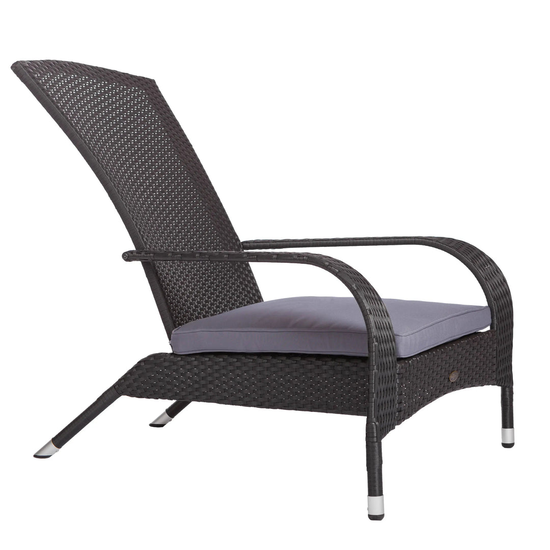 Black Coconino Wicker Chair for Outdoor Comfort