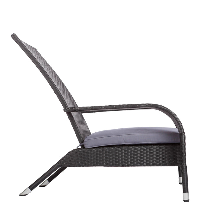 Black Coconino Wicker Chair for Outdoor Comfort