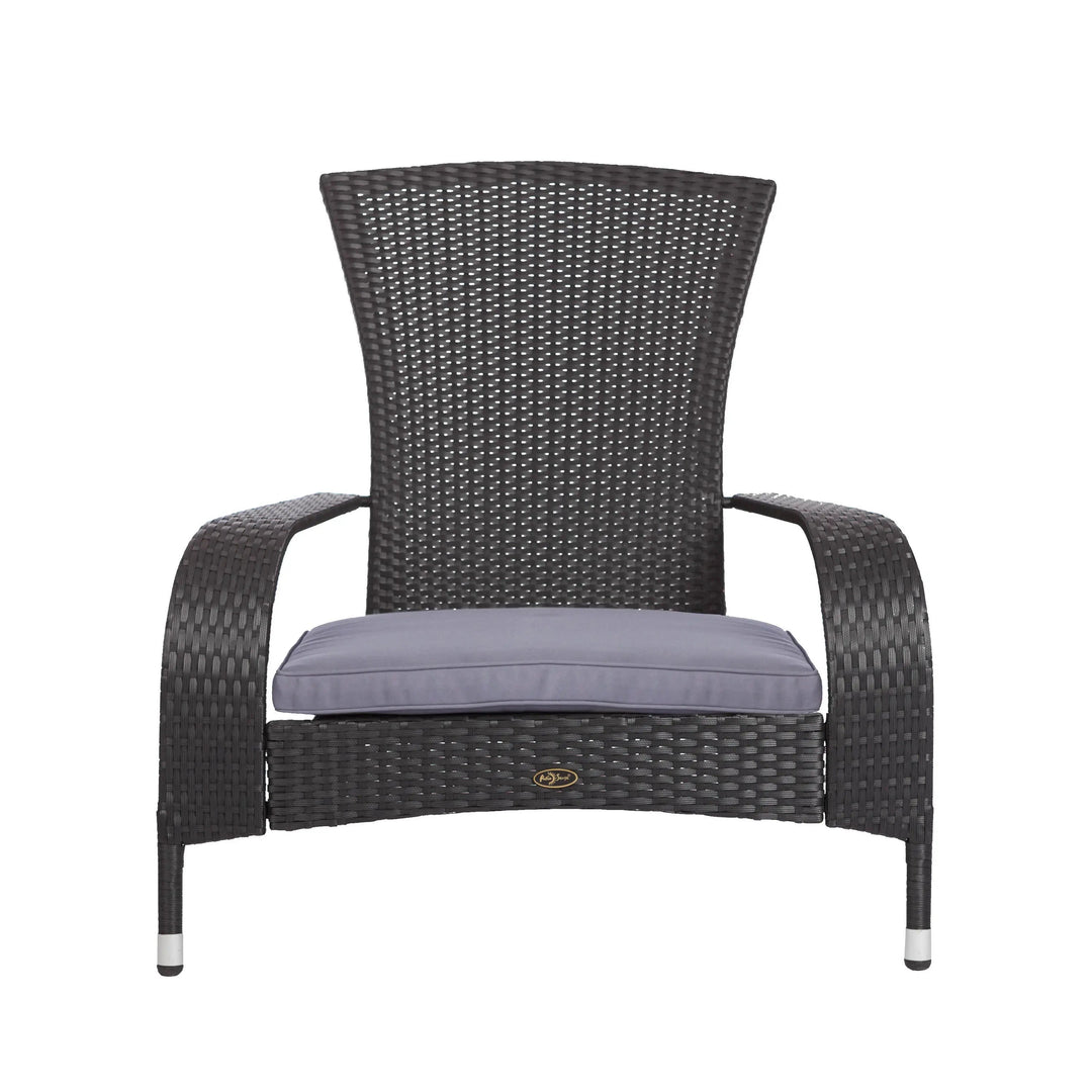 Black Coconino Wicker Chair for Outdoor Comfort