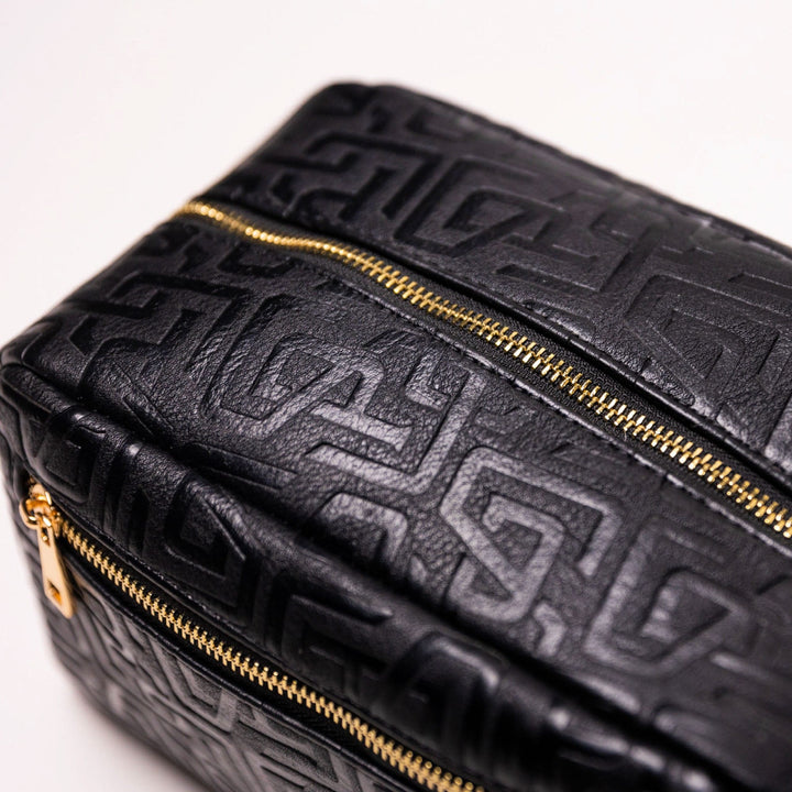 Sole Premise Black Monogram Leather Toiletry Bag