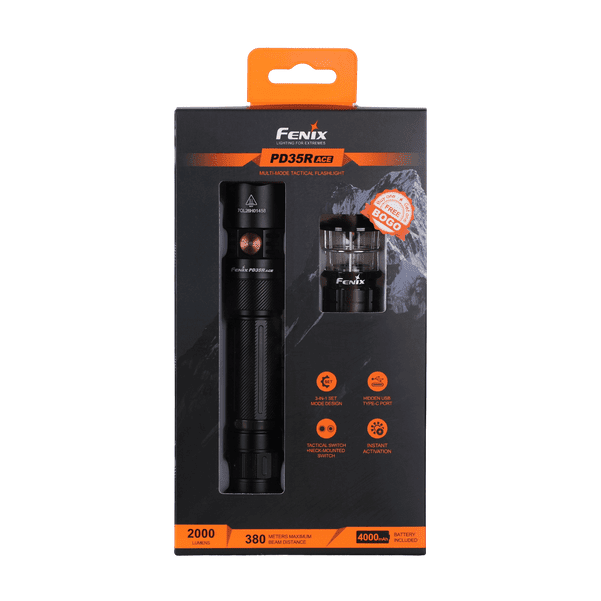 Fenix PD35R ACE Multi-mode Tactical Flashlight + FREE CL01 Mini Lantern