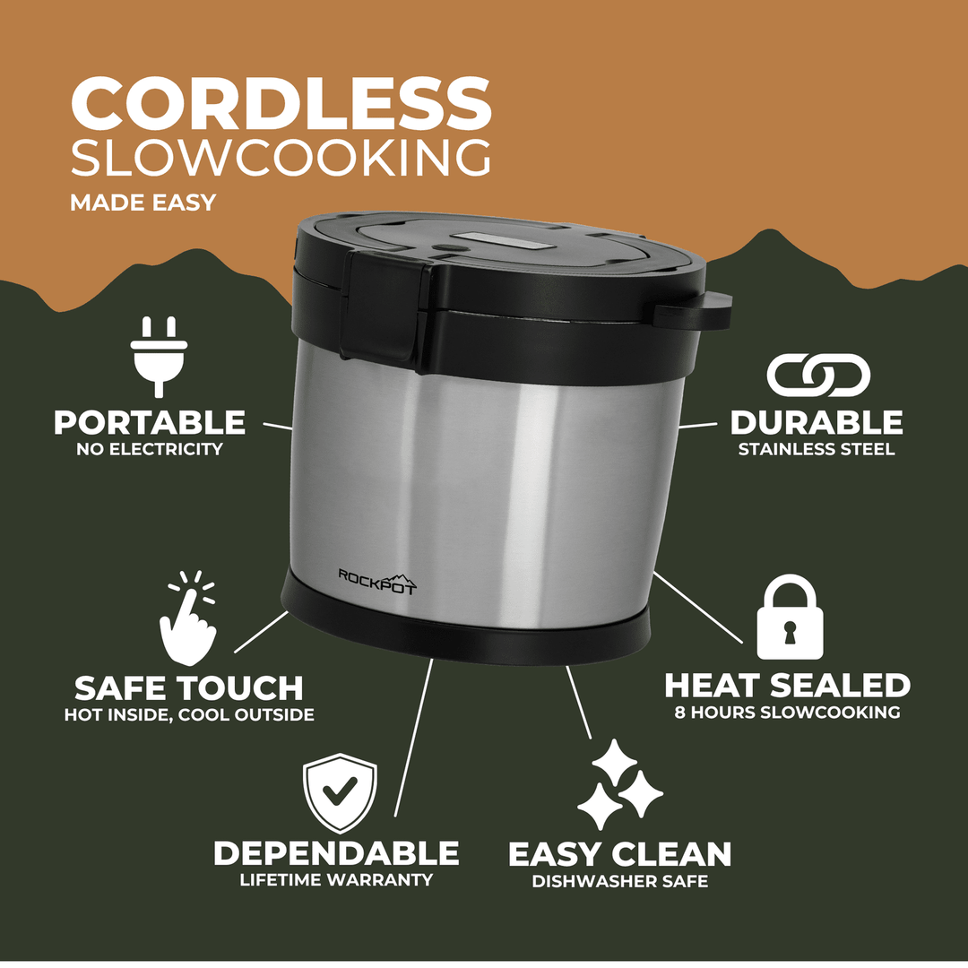 7QT RockPot Original - Portable Cooking Pot for Outdoor Use