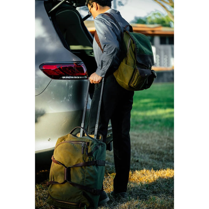 Campaign Waxed Canvas Rolling Carry-On Duffle Bag