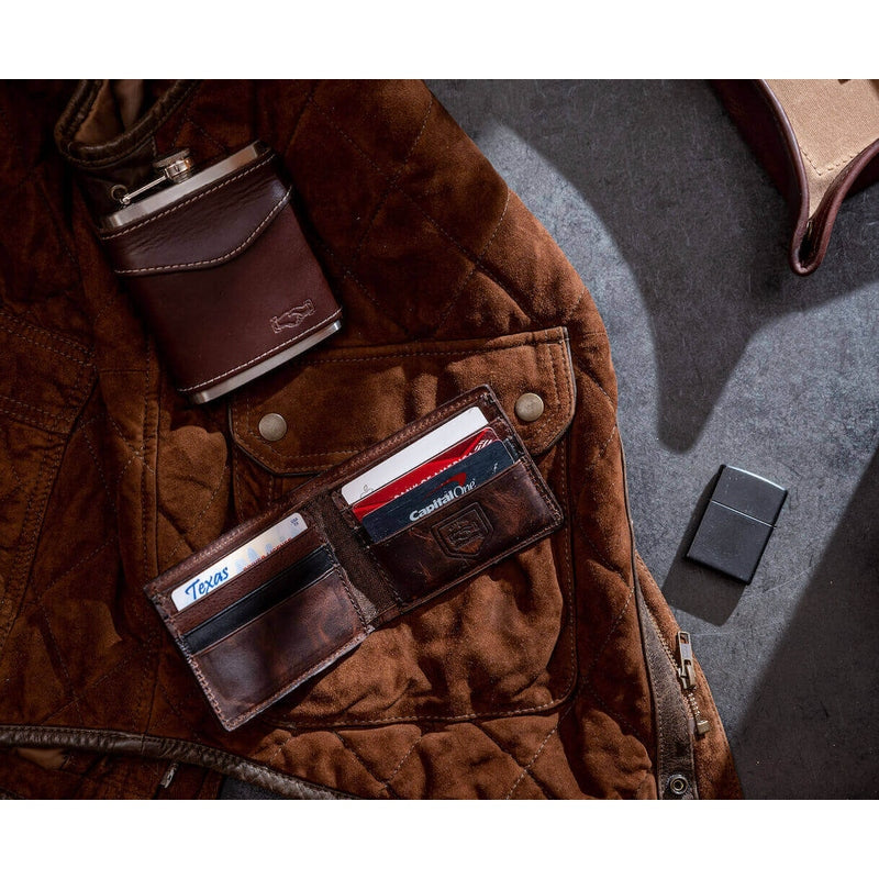 Campaign Leather Flask