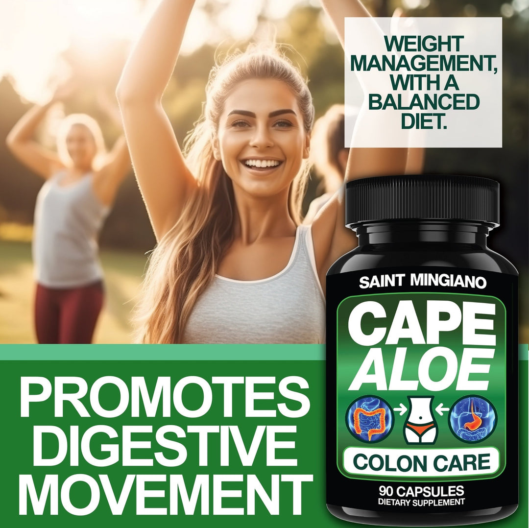 Cape Aloe Colon Cleanse, Detox & Flush - 90 Capsules. Gentle Constipation Relief