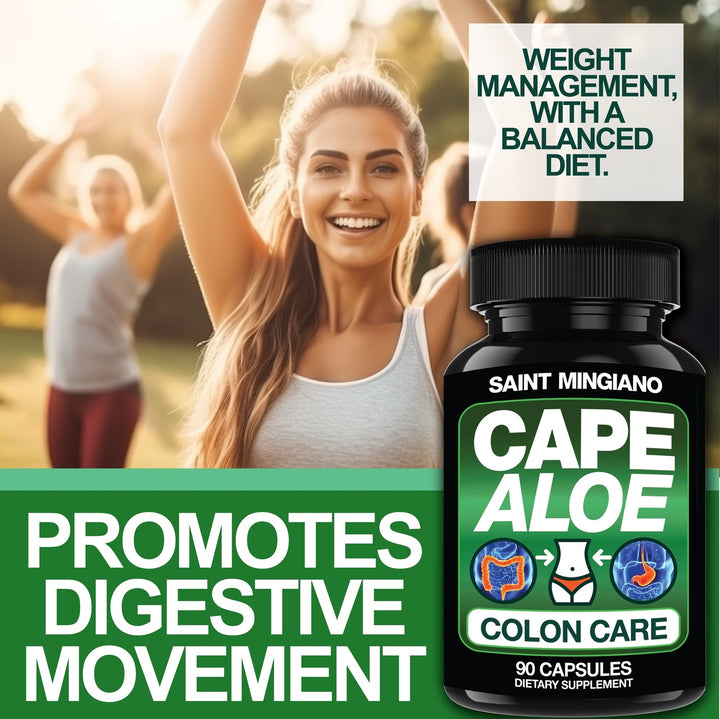 Cape Aloe Colon Cleanse, Detox & Flush - 90 Capsules. Gentle Constipation Relief