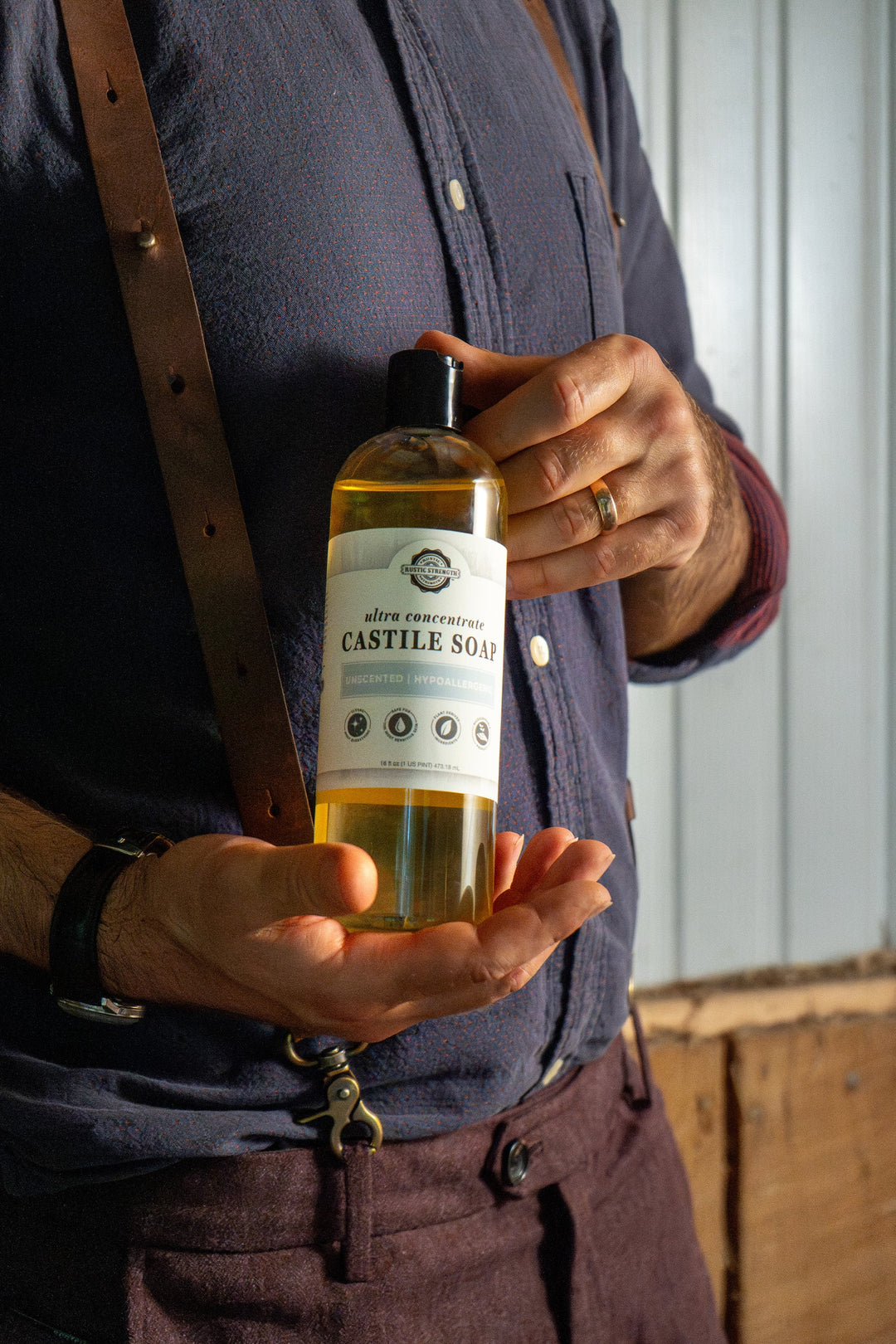 Rustic Strength Castile Soap - Ultra Concentrate | Unscented