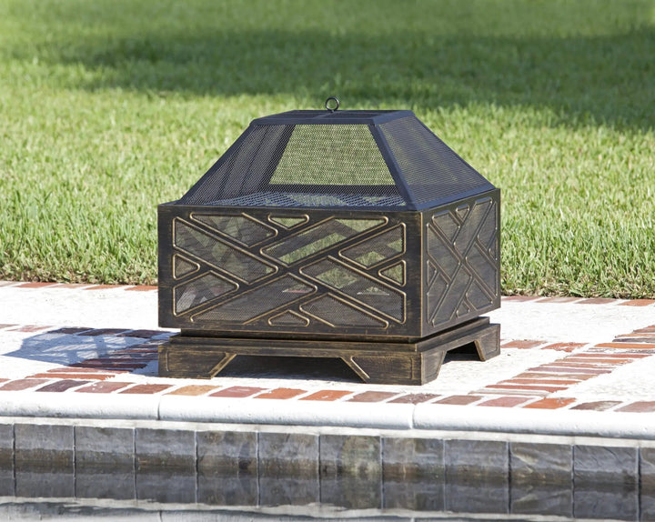 Catalano Square Fire Pit with Steel and Mesh Bowl